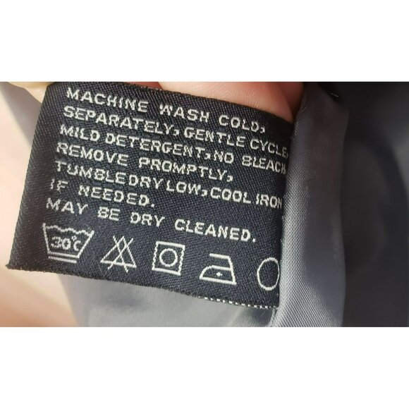 London Fog Gray Polyester Jacket, L, Double layer collar, Pockets, Button Cuffs - Picture 9 of 9